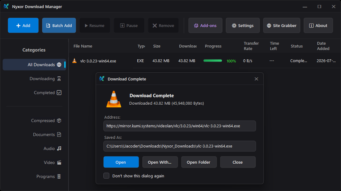 Nyxor Dashboard